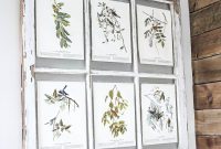 Faux Window Frame Decor with Free Botanical Art Printables