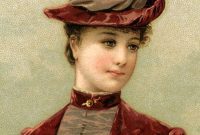 8 Victorian Glove Box Lady Portraits