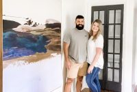 Transform a Shower Curtain into Statement Wall Art