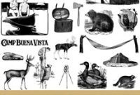 Vintage Camping Graphics Set Graphics Fairy Premium Exclusive