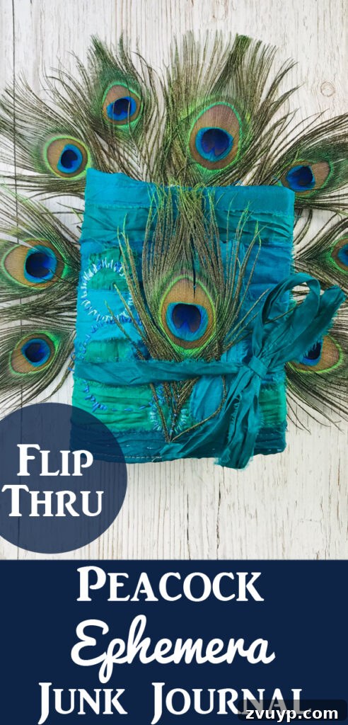 Jane Chipp's Gilded Peacock Junk Journal 2 Peacock Junk Journal Pin Graphic