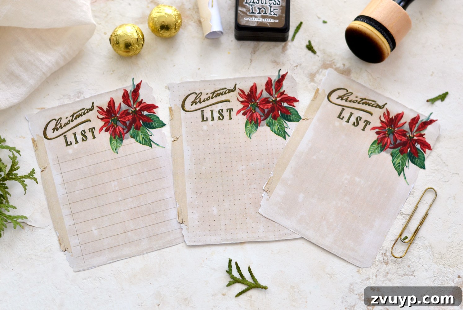 Downloadable Christmas Gift Planner 3 A beautifully designed free printable Christmas list, perfect for adding vintage charm to your holiday planning and home decor.