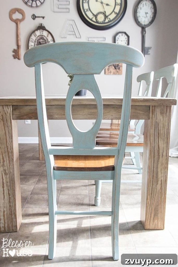 Shabby Chic Duck Egg Dining Chair Revival 16 duck-egg-blue-distressed-dining-chairs (14 of 14) - Completed Chair in Nook