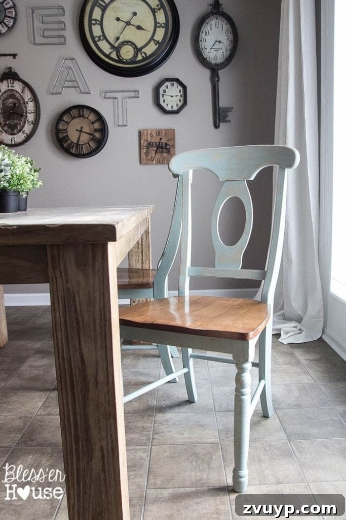Shabby Chic Duck Egg Dining Chair Revival 17 duck-egg-blue-distressed-dining-chairs (2 of 1) - Breakfast Nook View