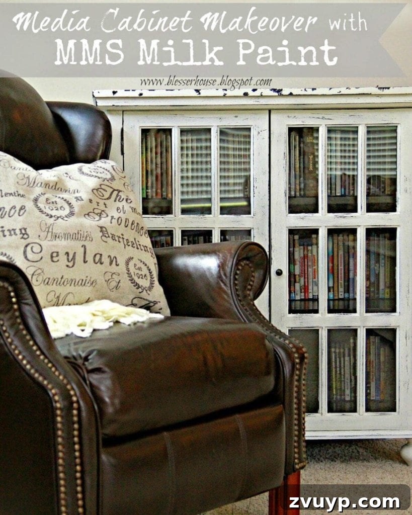 Shabby Chic Duck Egg Dining Chair Revival 18 media-cabinet-milk-paint - Related Post