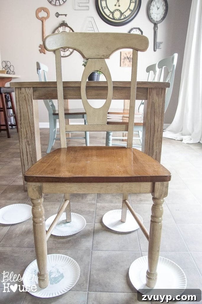 Shabby Chic Duck Egg Dining Chair Revival 3 duck-egg-blue-distressed-dining-chairs (2 of 14) - Before Painting