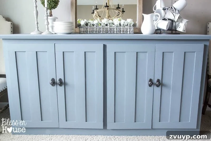 From Media Center to Dining Delight 14 Side View of Dining Room Buffet with New Hardware | Bless'er House