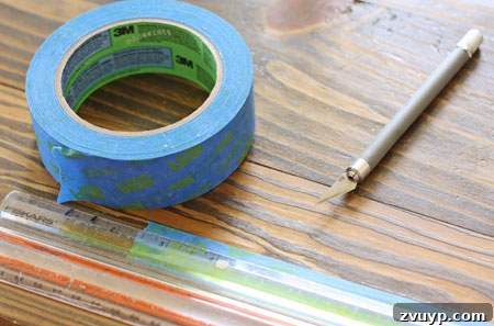 Build Your Own Ring Toss Game 5 Tape and Craft Knife for Stripes