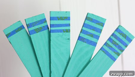 Build Your Own Ring Toss Game 7 Painting Stripes on Game Stakes