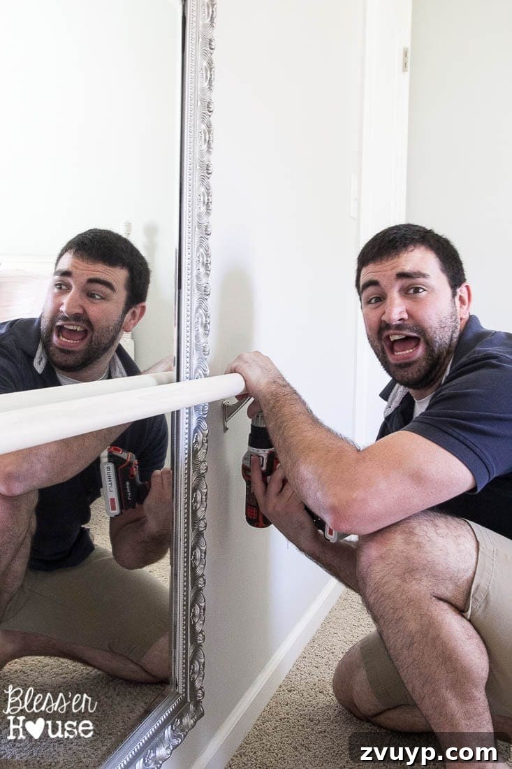 Your Guide to Building a DIY Ballet Barre and Securely Hanging Heavy Mirrors 16 Humorous Moment During DIY Project