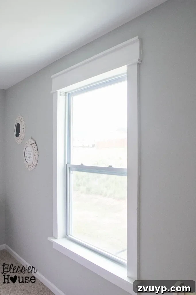 Easy Window Trim Installation: Skip the Miter Saw 14 simple window casing using basic lumber with no miter cuts painted and caulked