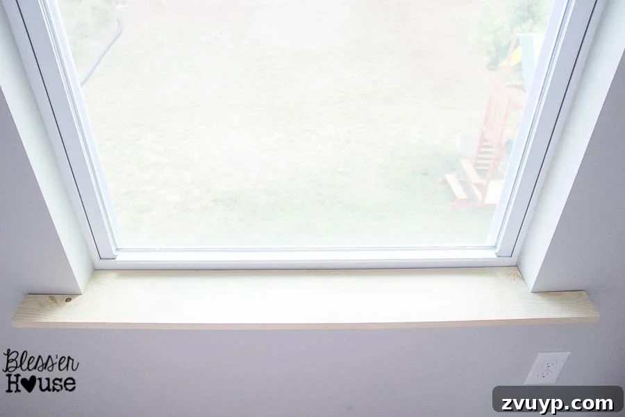 Easy Window Trim Installation: Skip the Miter Saw 5 how to make a window sill using a basic piece of lumber