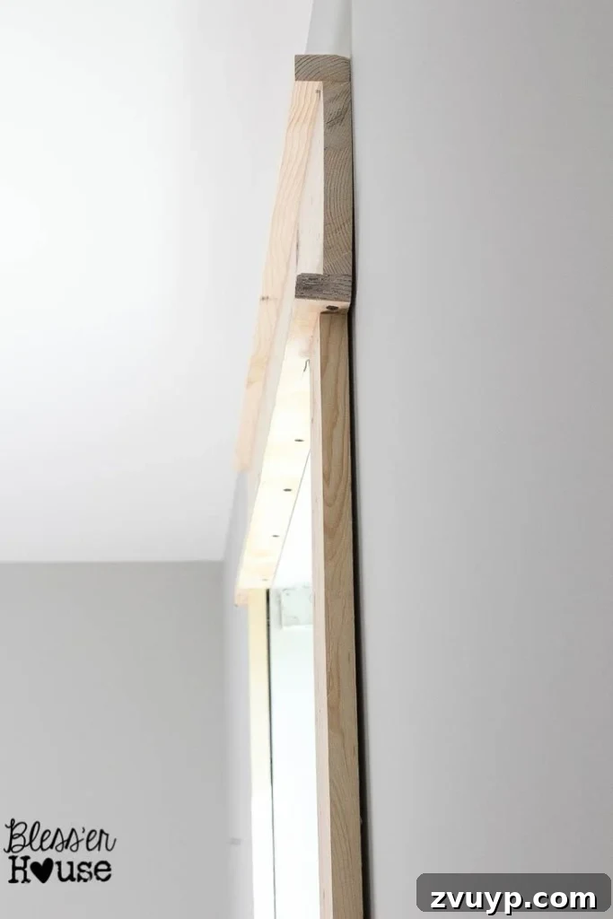 Easy Window Trim Installation: Skip the Miter Saw 10 side view of DIY window trim before adding caulk - gaps happen and can be fixed