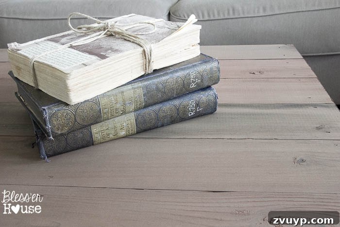 Rustic Barnwood Coffee Table 9 Barn Wood Top Coffee Table | Bless'er House - Gorgeous way to cover up a scratched, peeling veneer coffee table top!