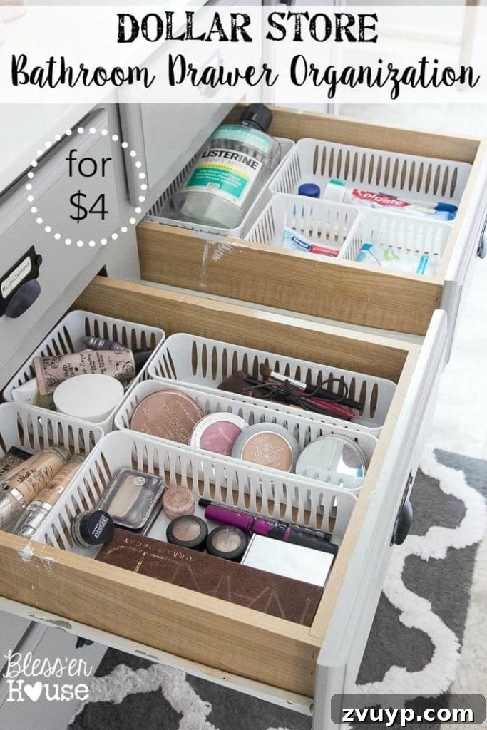 Savvy Storage: Dollar Store Bathroom Drawer Hacks 2 Dollar Store Bathroom Drawer Organization