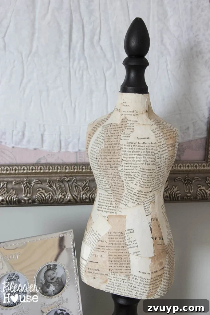 En Pointe Perfection: Her Ballerina Bedroom Makeover 20 Adorable miniature dress form found at an antique shop, styled in a girl's ballerina-themed bedroom.