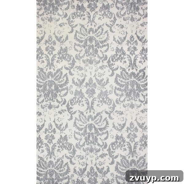12 Stunning Greige Rugs That Won't Break Your Budget 18 NuLOOM Transitional Damask Microfiber Grey Rug - Soft Greige Comfort