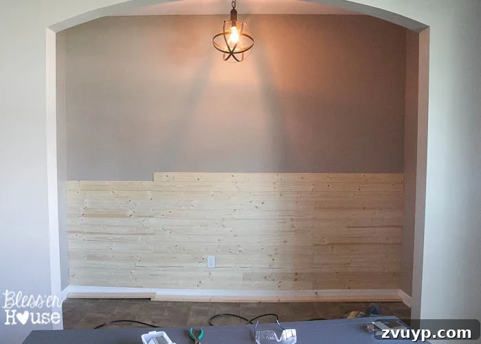 DIY Faux Shiplap Wall for Instant Farmhouse Charm 10 Shiplap plank pattern detail
