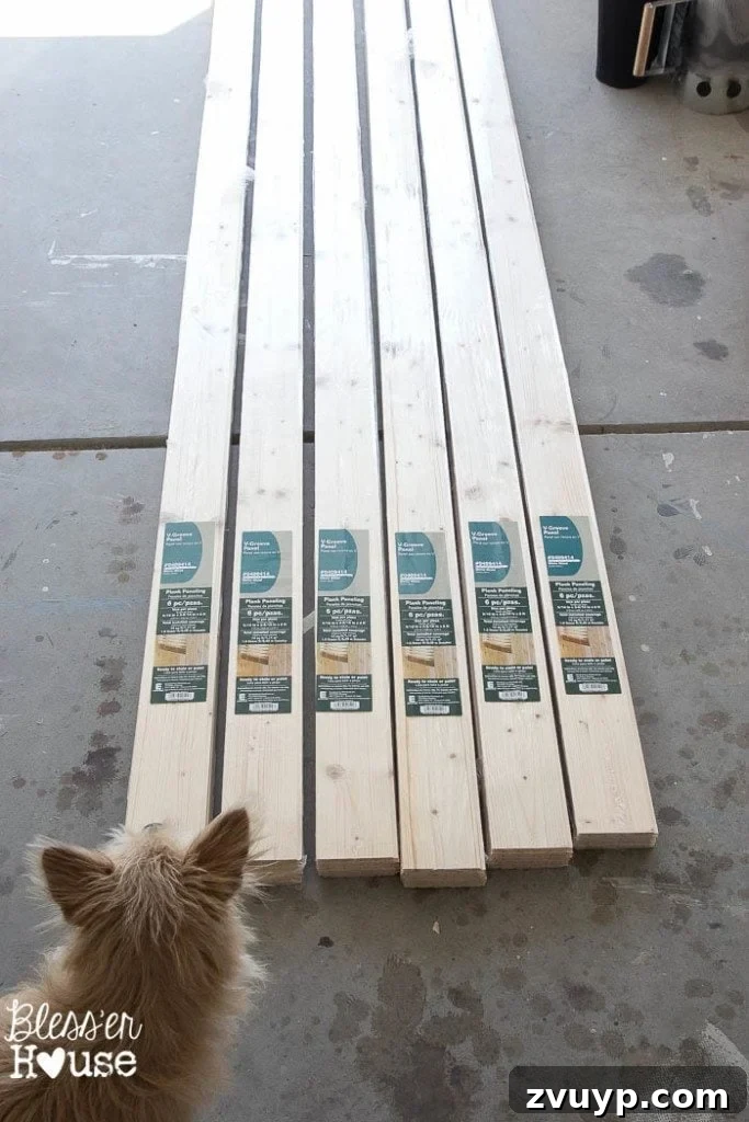 DIY Faux Shiplap Wall for Instant Farmhouse Charm 3 DIY Faux Shiplap Wall materials and tools