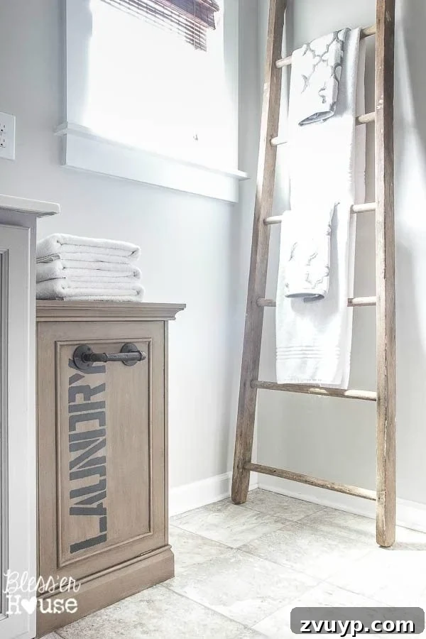 Factory Chic Laundry Basket Transformation 11 Industrial Style Laundry Hamper Makeover | Bless'er House