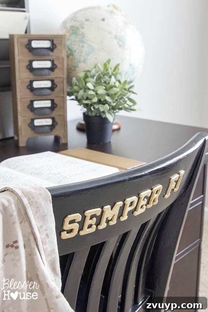 Industrial Workstation Hub 7 The finished industrial office supply organizer in a military-inspired office setting.