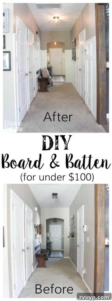 Our DIY Board and Batten Makeover A Glidden Paint Review 22 DIY Board and Batten for Under $100 + Glidden Review & Giveaway | Bless'er House