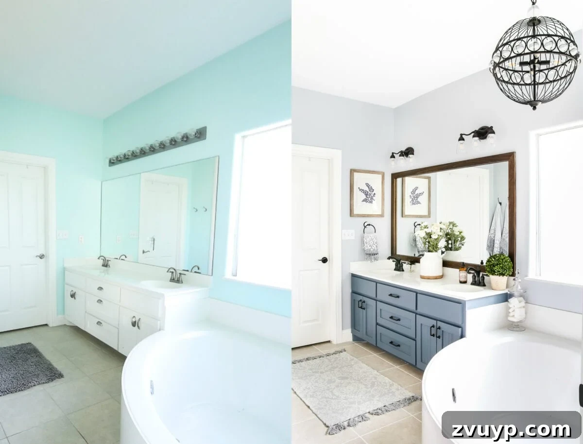 Transform Your Bathroom Fixtures with Spray Paint 19 budget-friendly bathroom makeover with spray painted bathroom fixtures