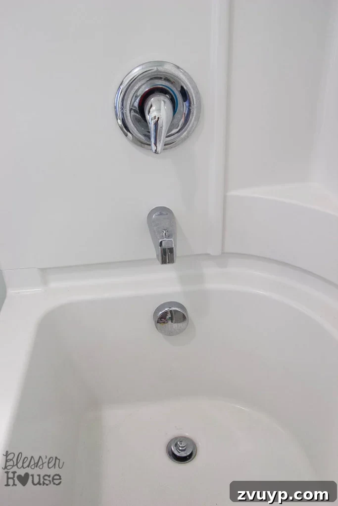 Transform Your Bathroom Fixtures with Spray Paint 3 chrome faucet before spray painting