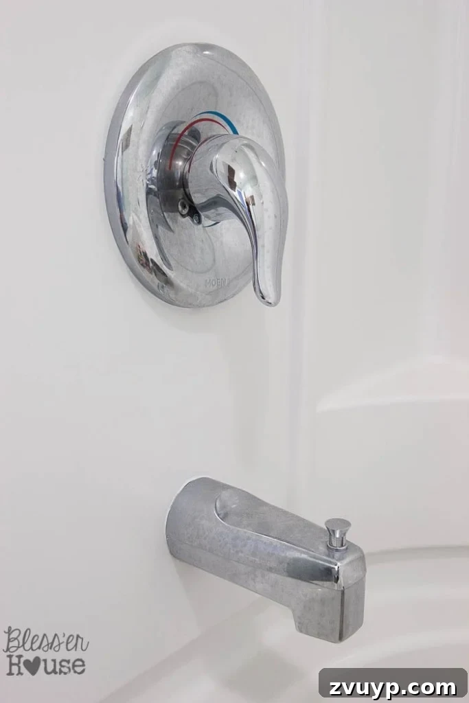 Transform Your Bathroom Fixtures with Spray Paint 4 chrome bathroom fixtures before spray painting