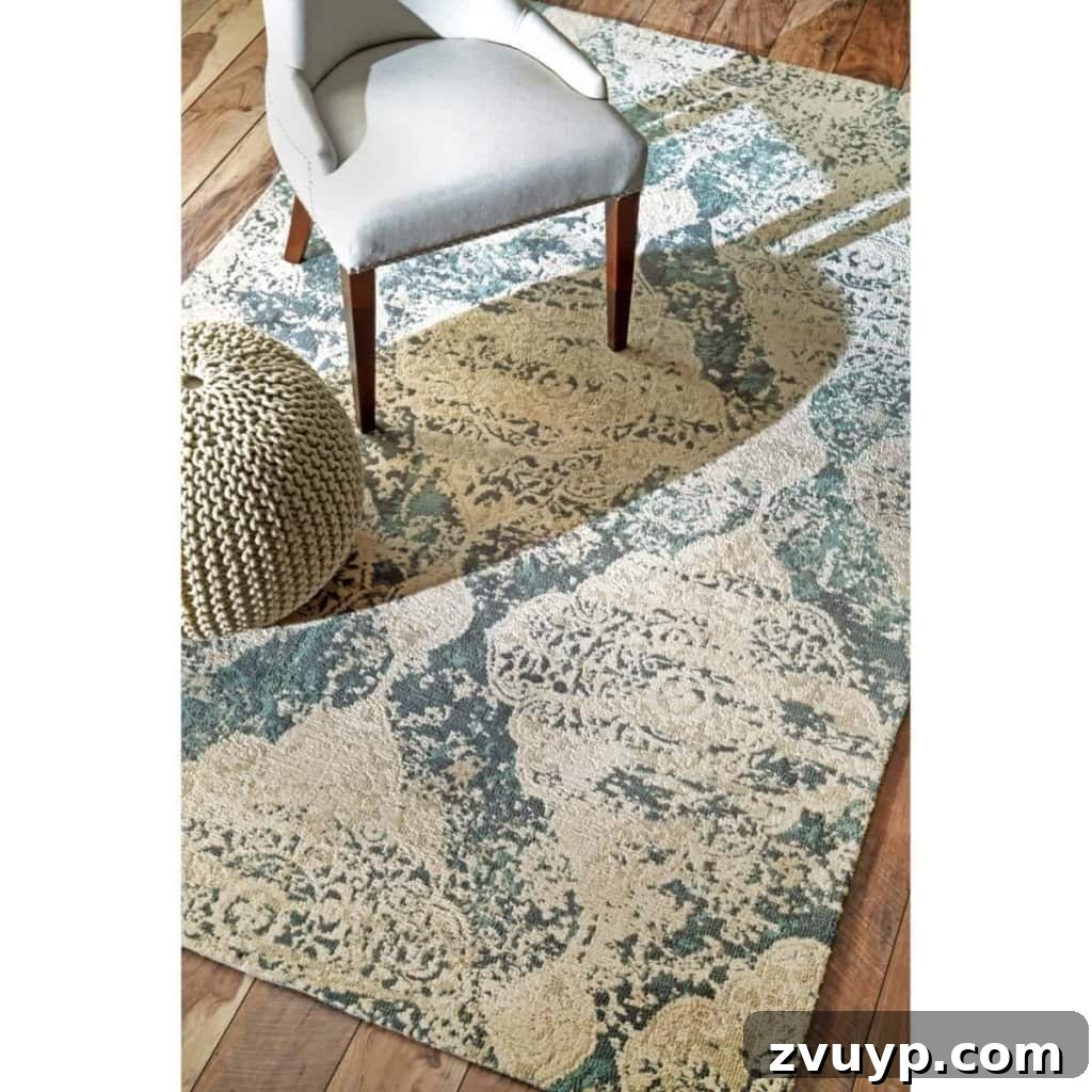 Crafting a Modern Rustic Master Retreat 13 Vintage Grey Rug for a Rustic Modern Bedroom