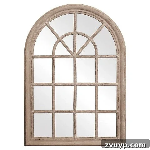 Crafting a Modern Rustic Master Retreat 14 Arched Window Mirror for a Modern Rustic Dressing Area