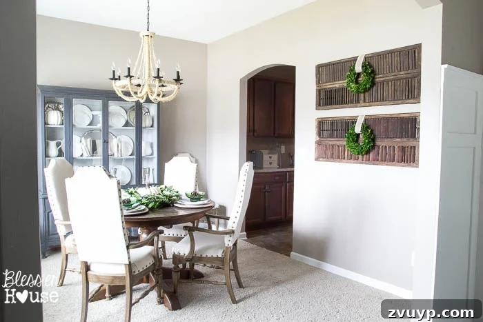 French Provincial Elegance Renewed 15 Full view of the dining room with the completed French Provincial china cabinet