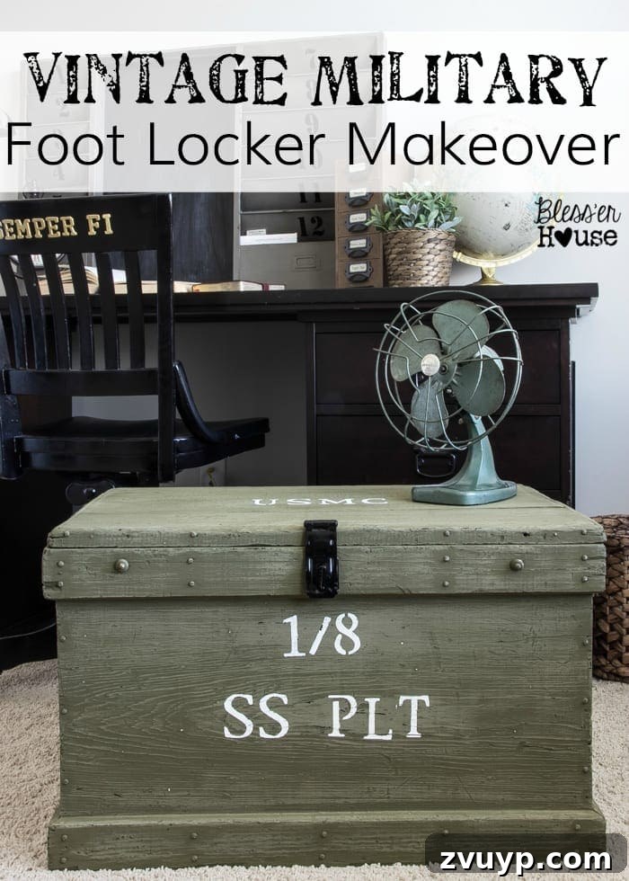 Footlocker From Barracks to Beautiful 2 Vintage Military Foot Locker Makeover | DIY Upcycled Trunk