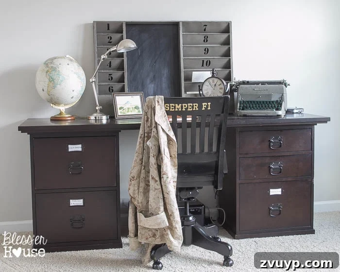 Footlocker From Barracks to Beautiful 5 Robert's Office Before Makeover | Military Memorabilia Storage