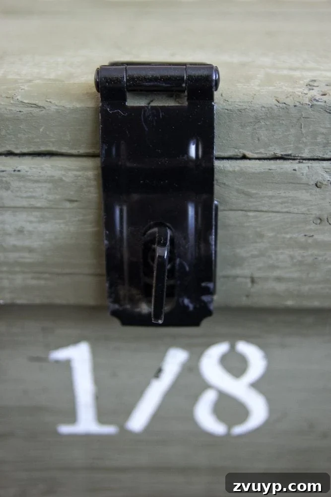 Footlocker From Barracks to Beautiful 9 Replacing Hasp on Vintage Military Foot Locker