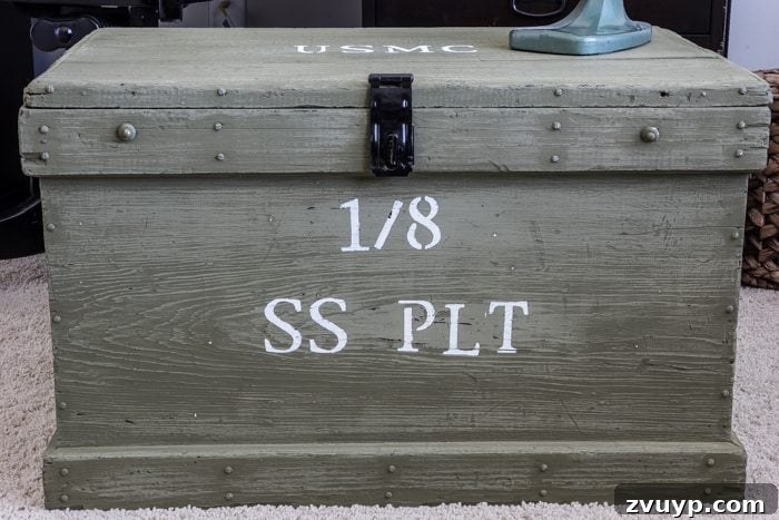 Footlocker From Barracks to Beautiful 10 Finished Vintage Military Foot Locker in Office