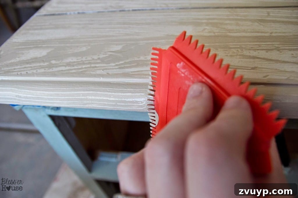 DIY Faux Planked Card Catalog Coffee Table | blesserhouse.com