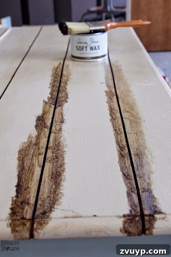 DIY Faux Planked Card Catalog Coffee Table | blesserhouse.com