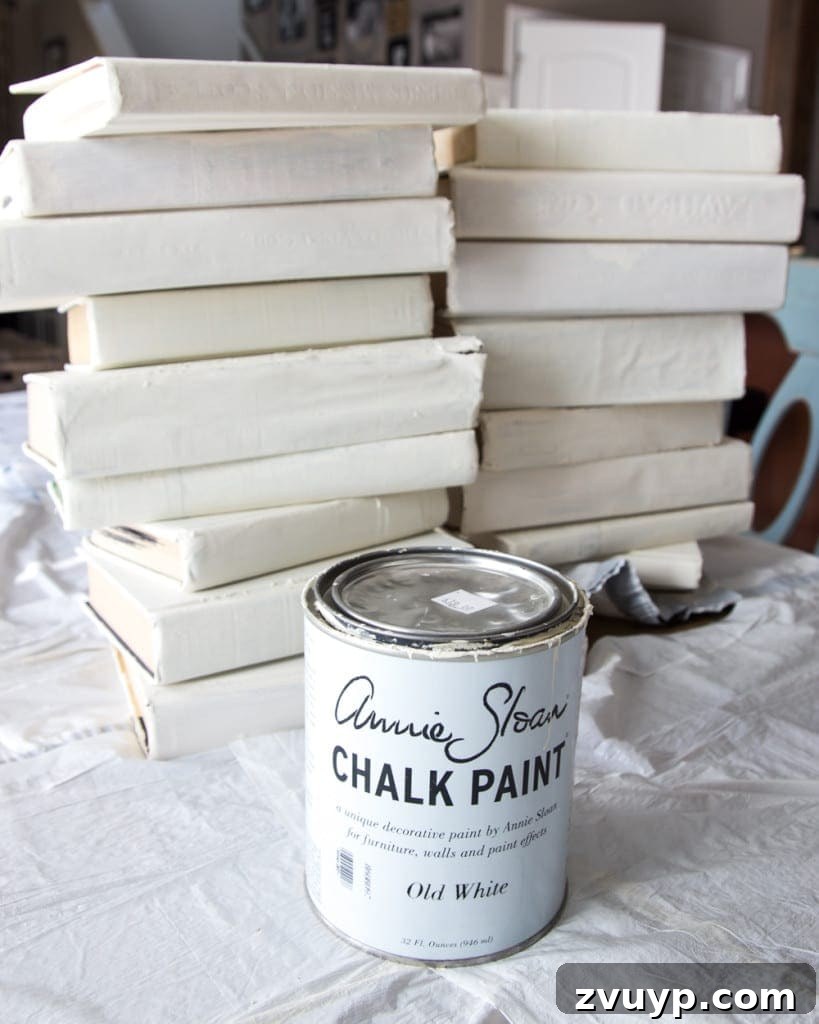 Painting book covers with Annie Sloan Chalk Paint for a vintage look