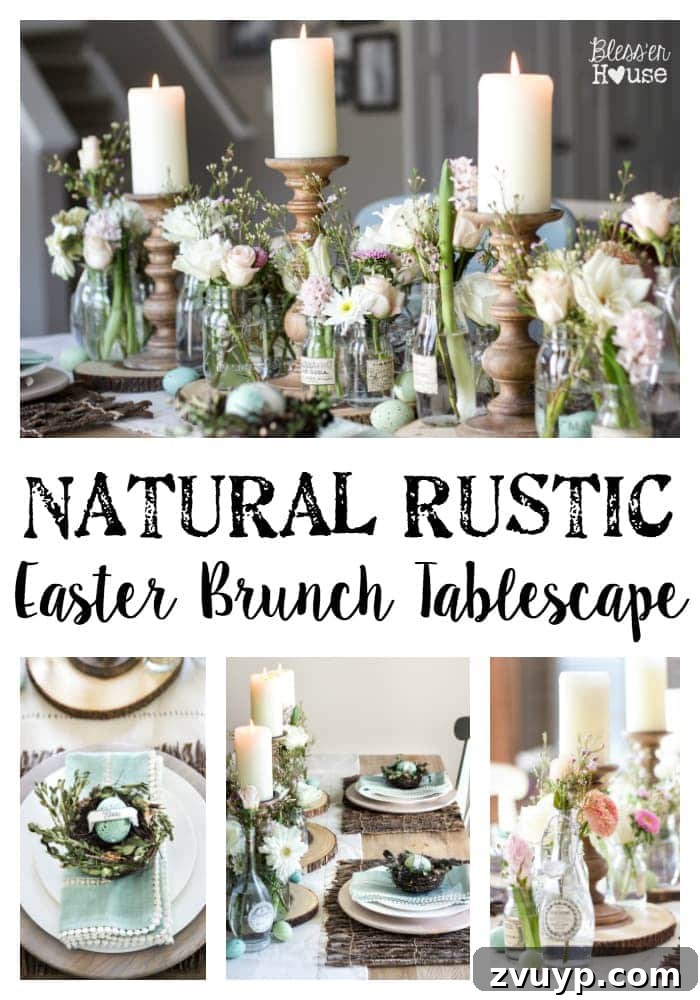 Festive Easter Table Setting 2 Natural Rustic Easter Brunch Tablescape Ideas for Spring Gatherings | blesserhouse.com @worldmarket #sponsored #WorldMarketTribe