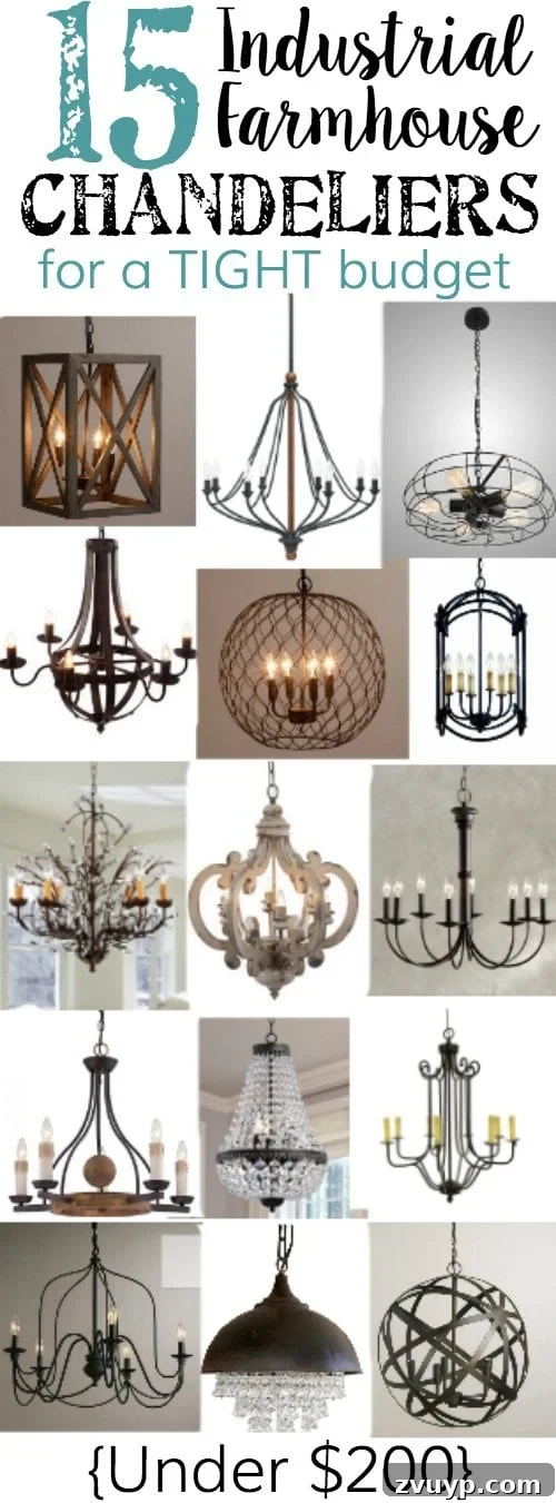 Unlock Industrial Farmhouse Style: 15 Budget-Friendly Chandeliers 2 Affordable Industrial Farmhouse Chandeliers for Budget Decor