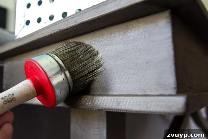 Mastering the Faux Weathered Wood Paint Technique 6 How to Create a Weathered Wood Look With Paint | blesserhouse.com - Quick and easy way to get a Restoration Hardware inspired look!