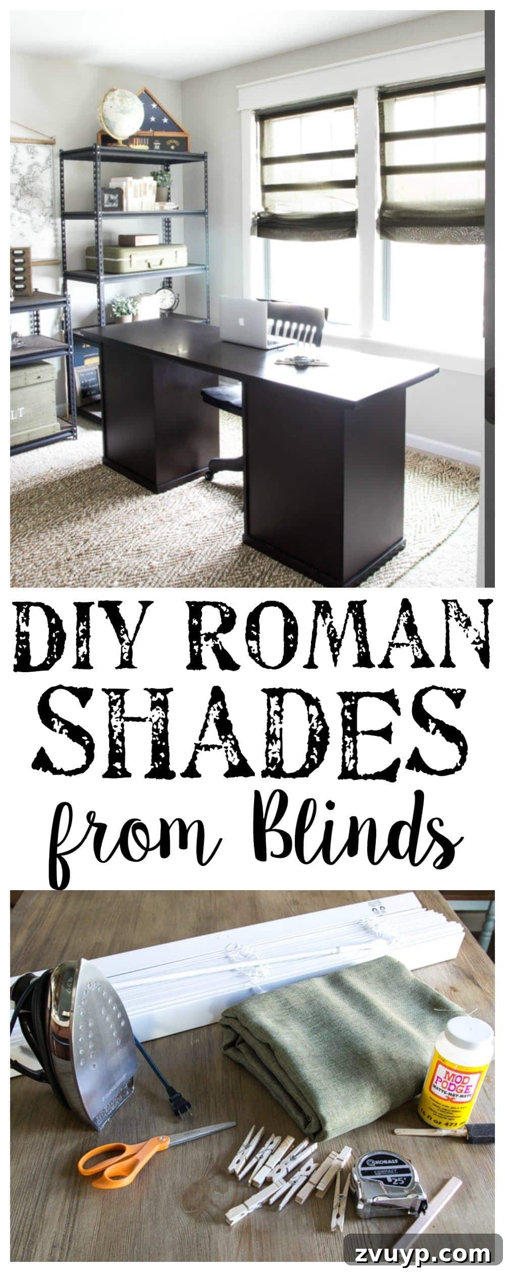 Burlap Roman Shades A Clever Blind Transformation 19 Collage of finished DIY Roman shades, showcasing the aesthetic and texture from various angles, serving as a summary image for the DIY project.