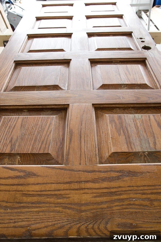 DIY Distressed Hollow Core Doors 2 How to Distress Hollow Core Doors to Get a Chippy Paint Finish | blesserhouse.com