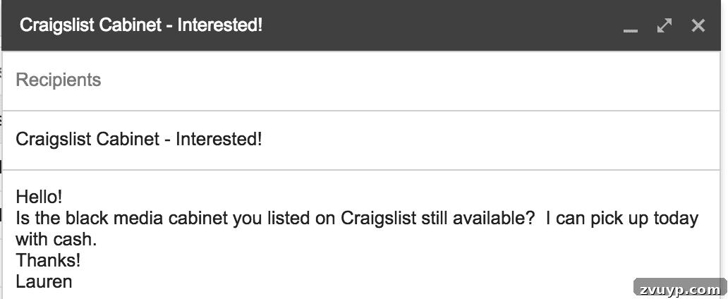 Crafting the Perfect Initial Email for Craigslist Sellers