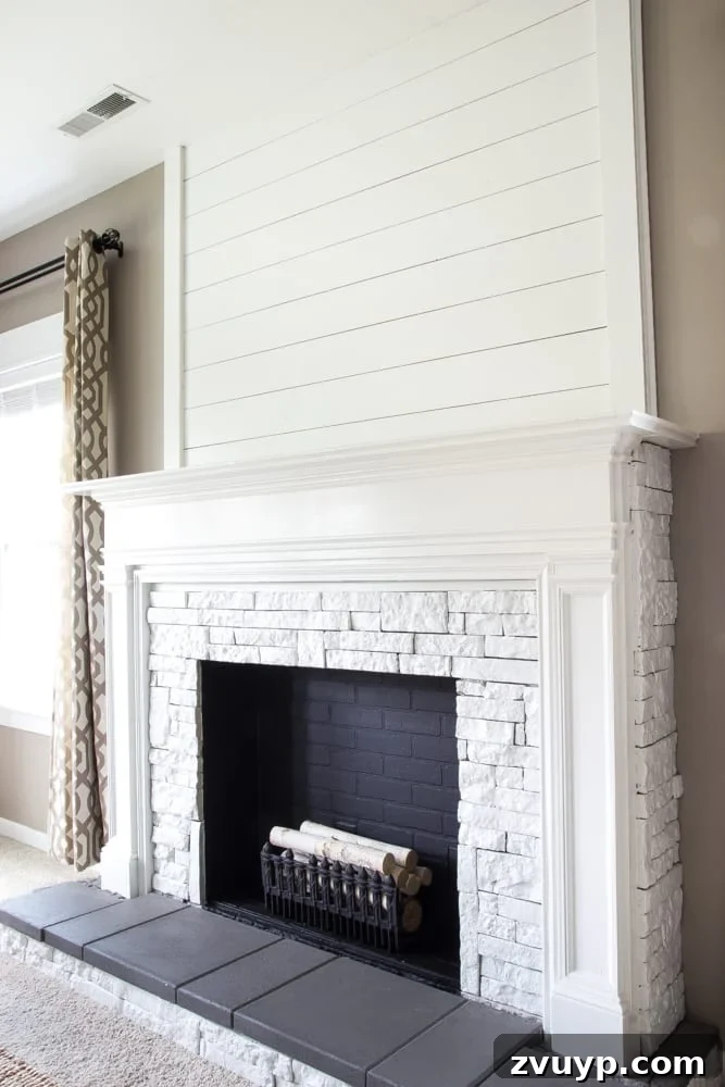 My Faux Fireplace DIY Glow Up 12 DIY Faux Fireplace Updated | blesserhouse.com - This fireplace looks so real and it cost about $600 to build!