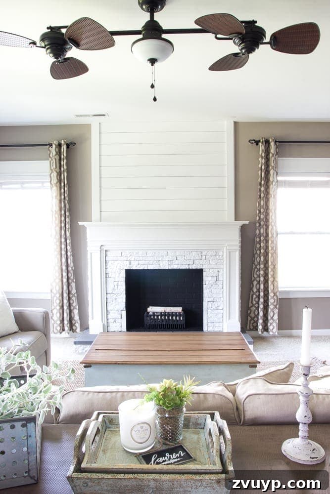 My Faux Fireplace DIY Glow Up 15 DIY Faux Fireplace Updated | blesserhouse.com - This fireplace looks so real and it cost about $600 to build!