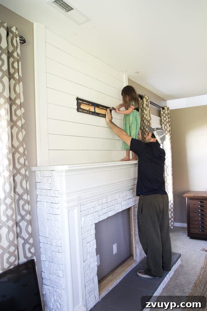 My Faux Fireplace DIY Glow Up 6 DIY Faux Fireplace Updated | blesserhouse.com - This fireplace looks so real and it cost about $600 to build!