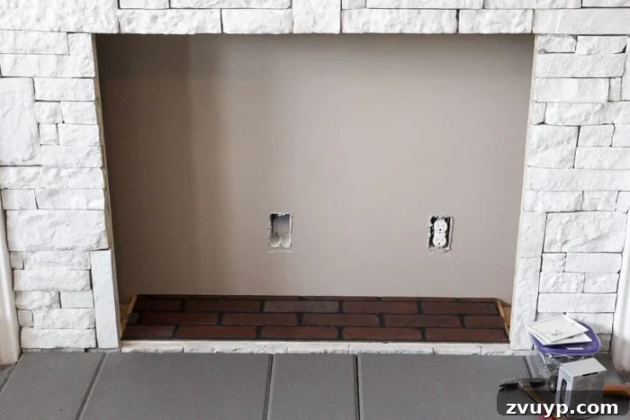 My Faux Fireplace DIY Glow Up 7 DIY Faux Fireplace Updated | blesserhouse.com - This fireplace looks so real and it cost about $600 to build!