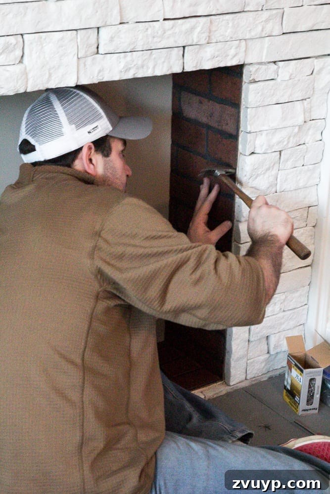 My Faux Fireplace DIY Glow Up 8 DIY Faux Fireplace Updated | blesserhouse.com - This fireplace looks so real and it cost about $600 to build!